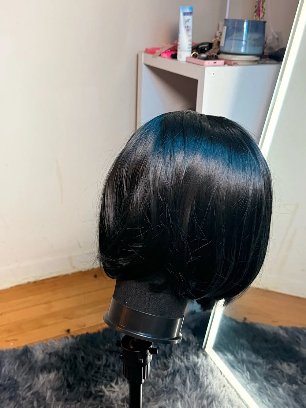 Short Black Bob Wig synthetic - Women Hair